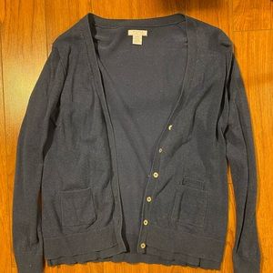 Alfred Sung Oversized Navy Cardigan